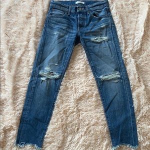 Moussy denim distressed jeans